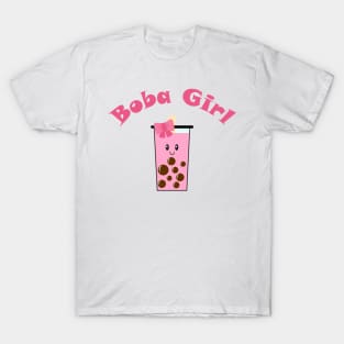 Boba Girl in Pink T-Shirt